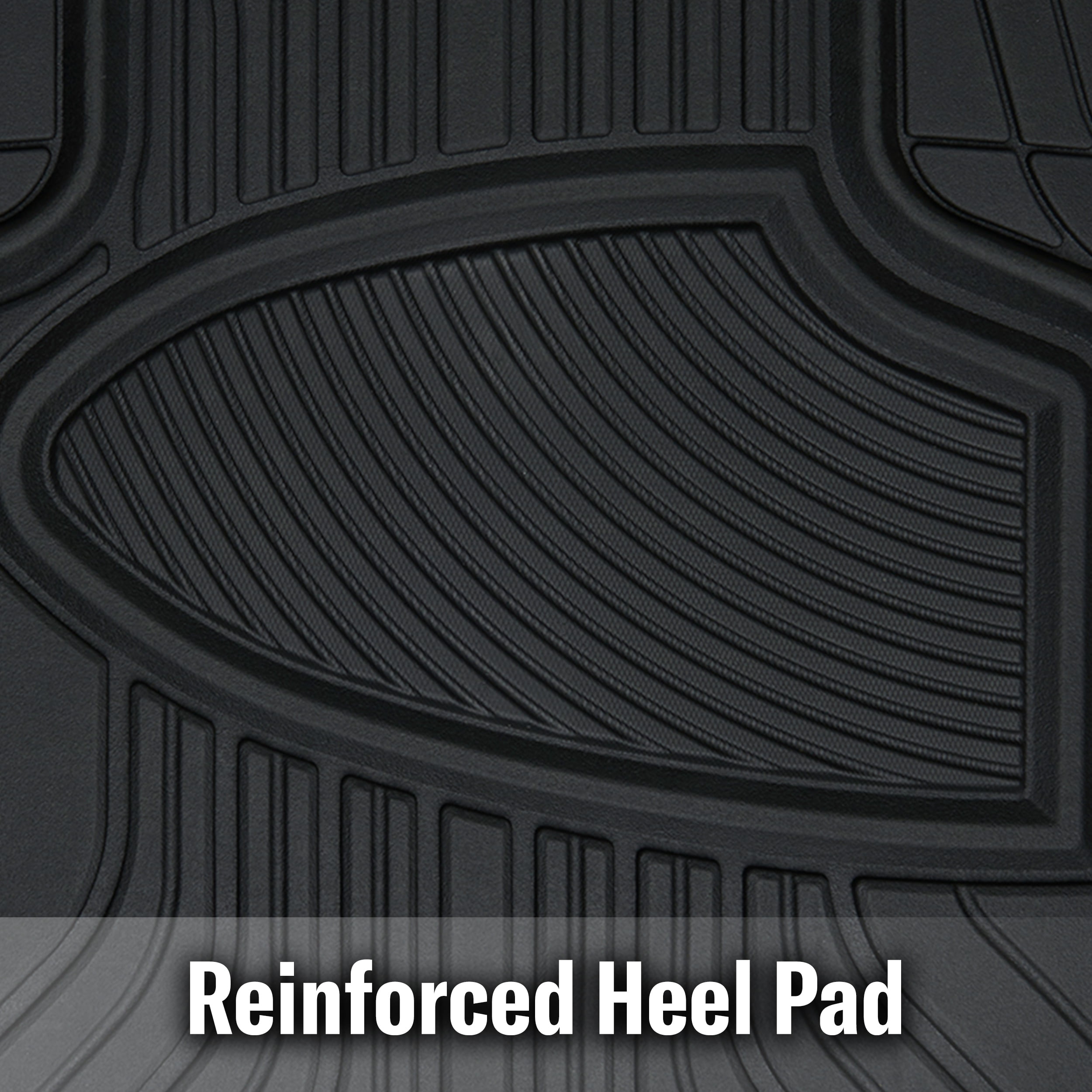 Armor All 4 Piece Black All-Season Trim-to-Fit Floor Mats, 78846WDC