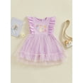 thumbnail image 2 of Biekopu Baby Girls Easter Dress Summer Bunny Print Mesh Tulle A-Line Princess Dress for Beach Party Cute Clothes, 2 of 8