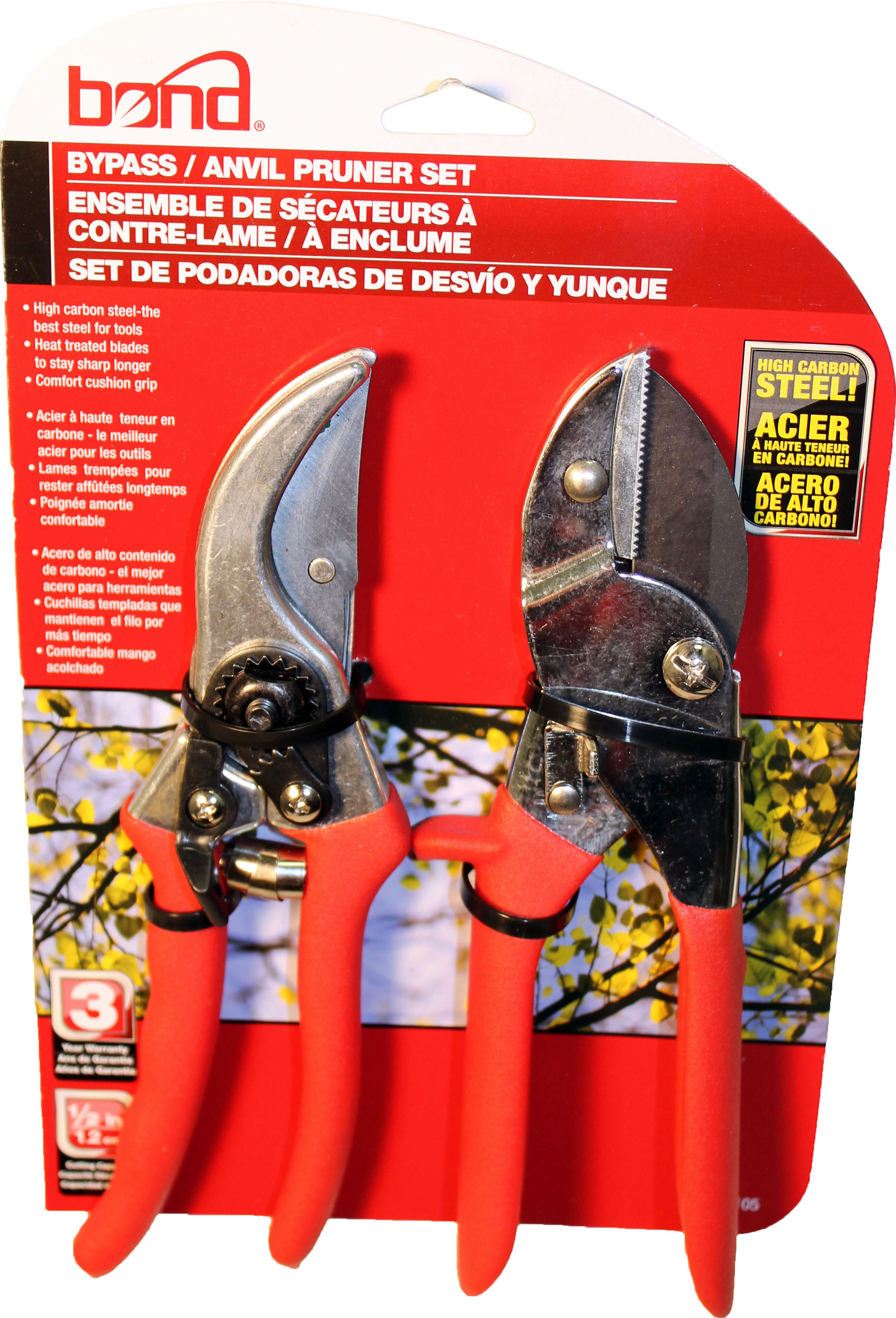 Bond 3105 8" Bypass Anvil Pruner Set