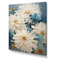 thumbnail image 2 of Designart "Ink-Blot Blooms: White And Blue Mums II" Chrysanthemums Wall Decor, 2 of 7