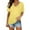 Yellow, variant on KBZDBZC Womens T Shirts Short Sleeves V Neck Plain Color Soft Loose Fitting Summer T Shirts Women Womens Blouses Women's T-Shirts (Orange,S)