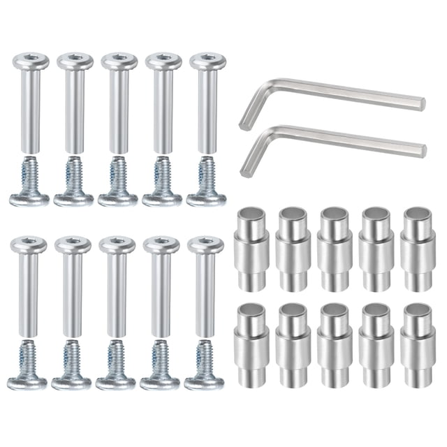 Uxcell 10 Pcs Inline Skate Axle Spacer Screw Replacement Roller Skate Replacement Accessories with Installation Tools