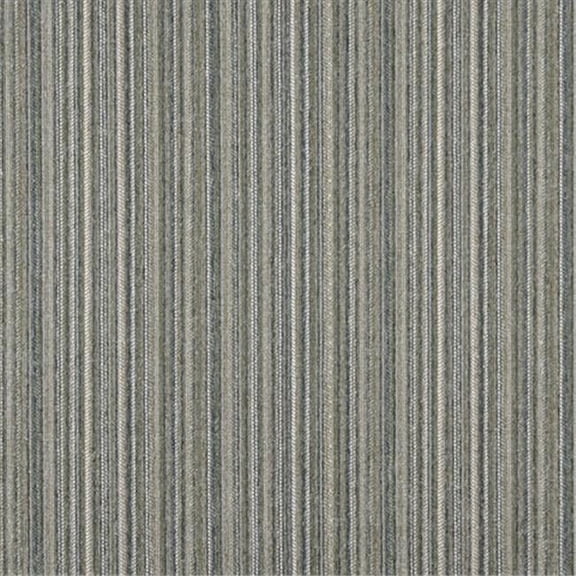 Designer Fabrics C653 54 in. Wide Blue- Green And Ivory- Vertical Striped Country Style Upholstery Fabric