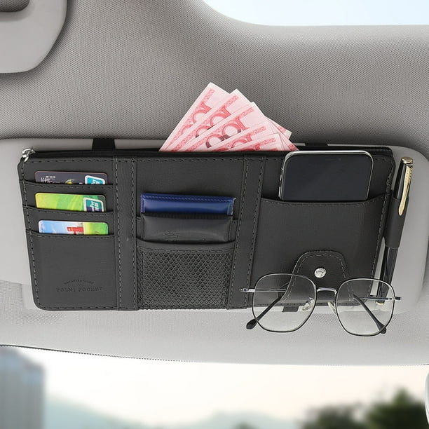 Sun Visor Organizer MultiFunction incar Glasses Clip Registration