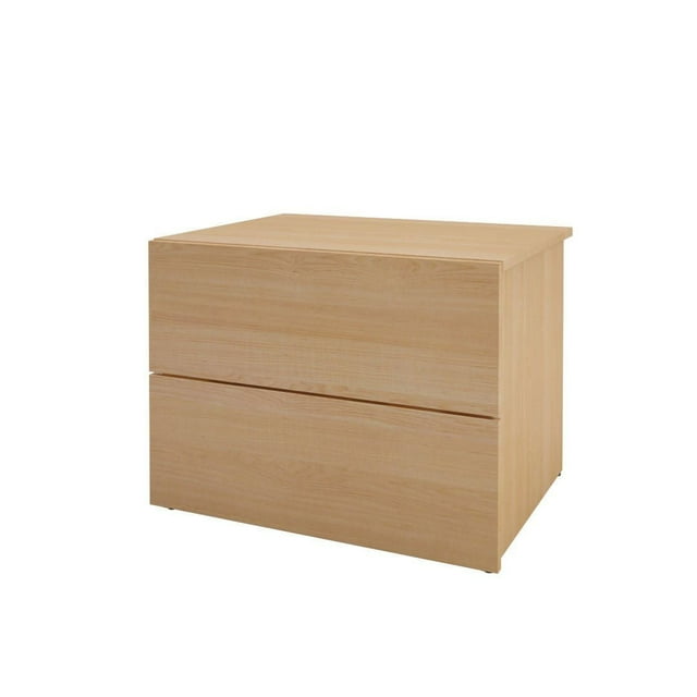 Table de nuit à 2 tiroirs Nordik de Nexera, érable naturel