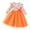 Orange, variant on Utlike Girls Dresses Fall Ruffle Long Sleeve Floral Lace Mesh Princess Dress Popular Sundress For Girl Size 2 Years-3 Years