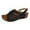 Black, variant on Xfvqtps Wedges for Women Slingback Adjustable Buckle Crisscross Straps Open Toe Arch Support Non Slip Summer Leather Casual Walking Sandals Beige