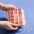 thumbnail image 4 of Ice Cube Mold Silicone DIY Flexible Wave Shape Ice Cube Tray Ice Maker with Lid, 4 of 10