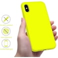 thumbnail image 3 of Liquid Silicone Gel Rubber Full Body Protection Shockproof Case for iPhone Xs/iPhone X，Anti-Scratch&Fingerprint Basic-Cases，Compatible with iPhone X/iPhone Xs, (Fluorescent Yellow), 3 of 5