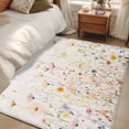 thumbnail image 4 of 3'x5' Area Rugs, Spring Flowers Indoor Outdoor Area Rug for Living Room Bedroom, Watercolor Wildflowers Farmhouse Floral Washable Bathroom Rugs Kitchen Floor Carpet Mats Home Decor Aesthetic, 4 of 8