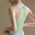 thumbnail image 6 of Baberdicy Built-in Bra Camisole - Women's Seamless Sleeveless Undershirt, Supportive Padded White Layering Tank Top (Green | XL), 6 of 6