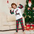 thumbnail image 3 of Conjunto de pijama de Navidad para padres e hijos, ropa de dormir de manga larga con cuello redondo y estampado a cuadros de alce de dibujos animados, novedad de 2023, 3 of 3