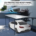 thumbnail image 3 of JINSEED 10 x 19 ft Heavy Duty Carport, Multi-Use Shelter with Aluminum Arch-Roof with Polycarbonate Panel for Cars, Boats & Shade, Gray, 3 of 6
