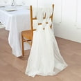 thumbnail image 2 of BalsaCircle 10 Ivory Extra Premium Chiffon Chair Sashes Bows Ties Ceremony, 2 of 6