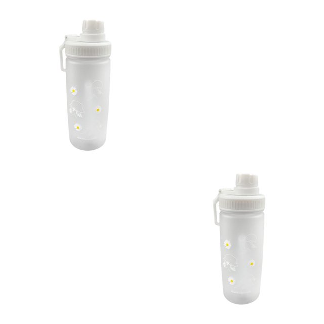Botellas de agua de plástico transparente Bewildely con margaritas pequeñas 600ml sin BPA