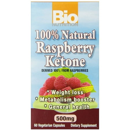 Bio Nutrition Inc Raspberry Ketones 100% Natural Weight Loss Vegetarian Capsules, 60 Ct.