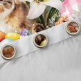 thumbnail image 4 of Feelyou Rabbit Bunnies Animal Curtains Pack of 2 (52x84 Each), Easter Eggs Window Curtains, 4 of 6