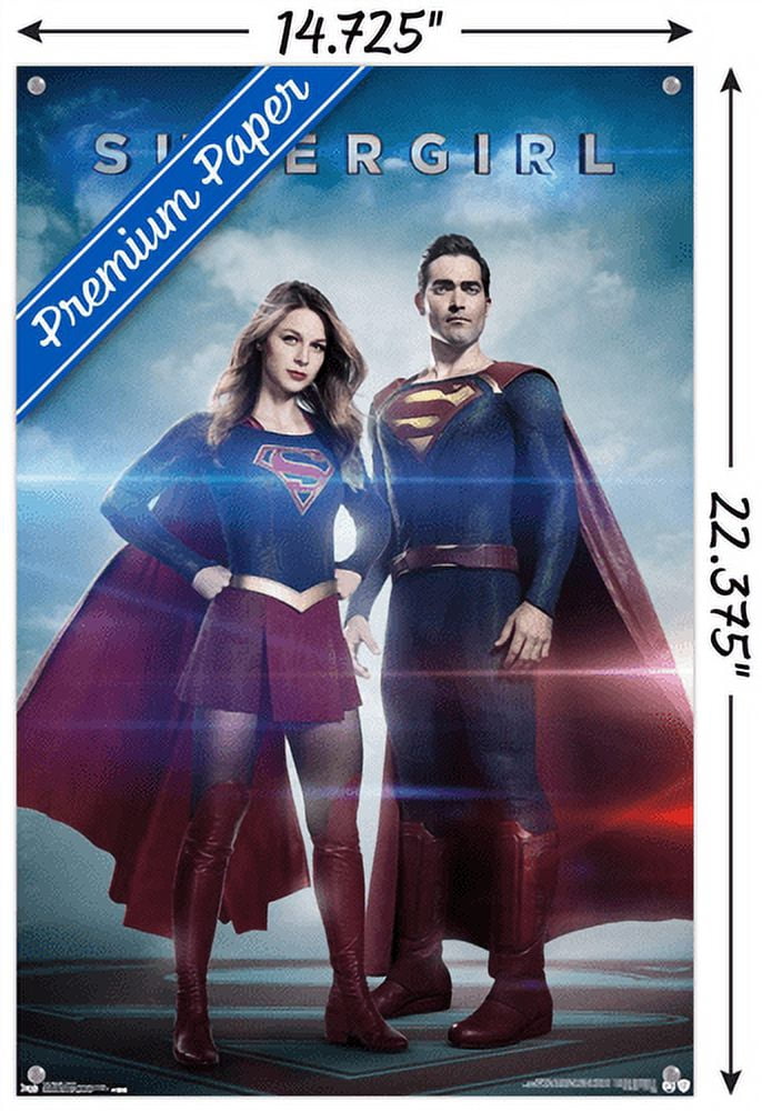 DC Comics TV - Supergirl - Cousins Wall Poster with Push Pins, 14.725" x 22.375"
