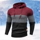 thumbnail image 1 of MHFRRA Sudadera Deportiva Informal de Manga Larga con Capucha y Bloques de Color para Hombre, Otoño E Invierno Rojo, 1 of 3
