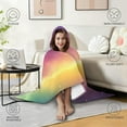 thumbnail image 4 of Wearable Blanket,Colorful Tie Dye Nebula Pattern Hooded Wearable Flannel Blanket for Adults & Teens,Winter Poncho Shawl Wrap Cape Cozy Anti-Pill,50"x60", 4 of 5
