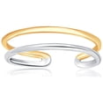 thumbnail image 1 of Bague d'Orteil en Or 14k Bicolore au Style Fantaisie à Fil Ouvert, 1 of 2
