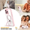 thumbnail image 6 of TECH CIRCLE for iPhone 16 Plus Case 6.7" 2024, Clear Back Magnetic Phone Case with Hidden Kickstand, Built-in Screen Protector, Compatible with MagSafe, Protective Lightweight Slim Cute Case, Pink, 6 of 6