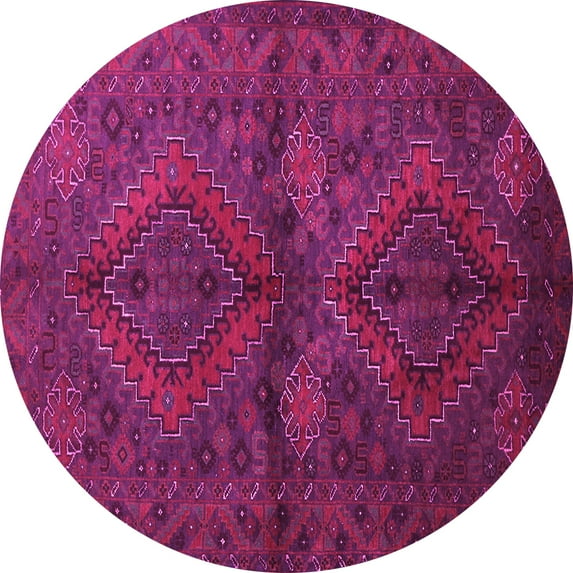 Ahgly Company Indoor Round Persian Pink Traditional Area Rugs, 3' Round