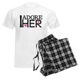 thumbnail image 6 of CafePress - Mens I Adore Her Matching Men's Light Pajamas - Men's Light Loose Fit Cotton Pajama Set, 6 of 7