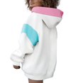 thumbnail image 4 of Femmes Sweat-Shirts à Capuche Contraste Couleur Décontracté Lâches à Manches Longues Pulls avec Poches, 4 of 9