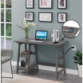 thumbnail image 1 of Convenience Concepts Designs2Go Bureau Tréteau avec Station de Recharge en Bois Gris, 1 of 7