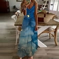 thumbnail image 2 of Royal Blue Women Sleeveless Spaghetti Strap Dresses Marble Graphic Loose Fit Dresses Sundresses for Teen Girls Vneck Brunch Maxi Long Fall Summer Dresses 2025 Clothing XL, 2 of 4