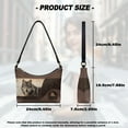 thumbnail image 7 of Kuiaobaty Wolf Print Underarm Sling Bag for Women Large Capacity Leather Hobo Purse Tote Bag with Zipper Closure Casual Sturdy Shoulder Handbag for Travel & Work Brown, 7 of 7