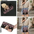 thumbnail image 3 of ZUXONGSY Groundhog Cherry Blossom Print PU Leather Women's Crossbody Satchel & Wallet Set, Multi-Pocket Handbag with Adjustable Strap for Work & Travel, 3 of 5