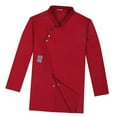 thumbnail image 2 of lionlar Chef Coat Chef Jacket Catering Chef Wear Waiter Waitress Apparel Cooking Uniform Red M, 2 of 9