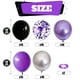 thumbnail image 2 of Globos Togvu morados y negros de 12 pulgadas, 60 paquetes con confeti, 2 of 7
