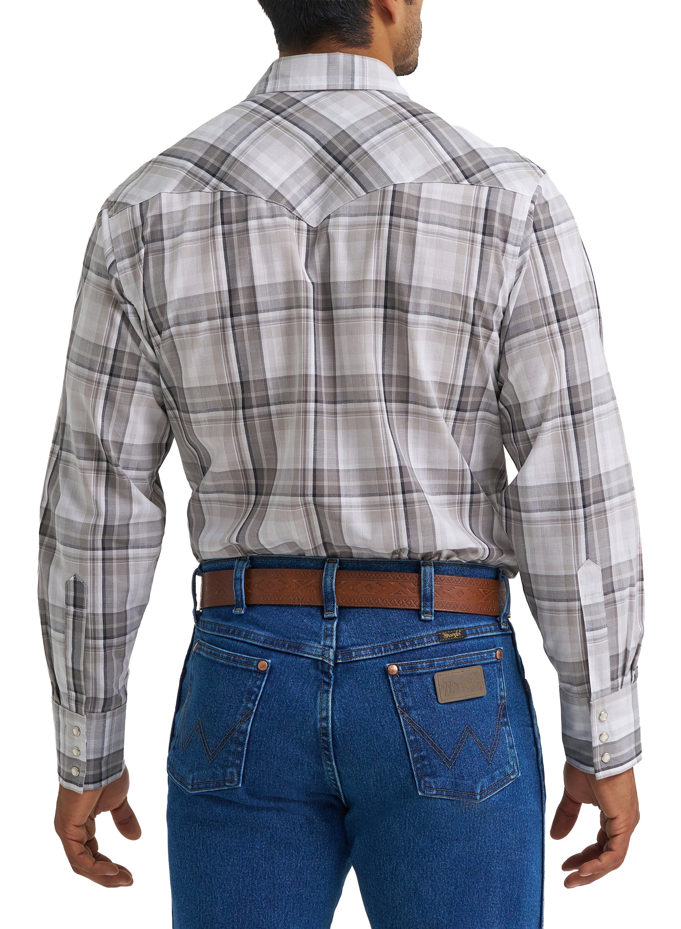 Wrangler® Men's and Big Men's Regular Fit Long Sleeve Western Shirt, Sizes S-5XL