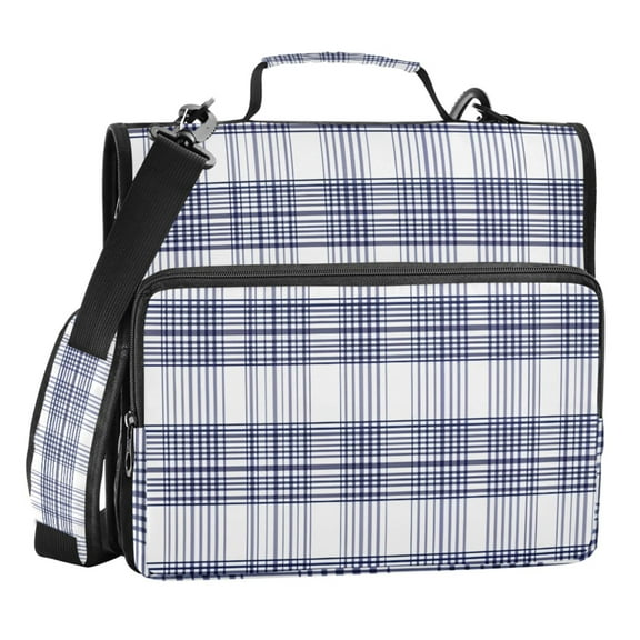 ALAZA Zipper Binder Checkered Retro 3 Ring Trapper Keeper File Folder Organizer Bag