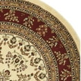 thumbnail image 5 of SAFAVIEH Lyndhurst Isadora Traditional Bordered Area Rug, Ivory/Red, 5'3" x 5'3" Round, 5 of 6