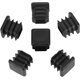 thumbnail image 4 of Tapa para pata de silla de 20 piezas, tapa de tubo cuadrado, tapa de poste cuadrado de plástico para patas de muebles/trampolín (30*30mm), 4 of 5