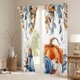 thumbnail image 3 of Manfei Fall Pumpkin Curtains and Drapes,Rustic Maples Leaves Black Out Curtains,Blue White Brown Curtains Pack of 2 (52x63 Each) For Children,Breathable Home Decor, 3 of 6