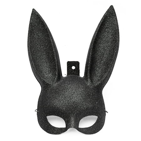 Halloween Party Rabbit Face Mask Cosplay Costume Dressing Party Men Women Dance Masquerade Supplies Black