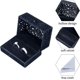 thumbnail image 3 of Caja portadora de anillo de terciopelo hueco - Caja de anillo doble para pareja para boda, regalo de compromiso, fotografía (negro), 3 of 5