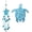 Ocean Blue Turtle, variant on Sea Turtle Wind Chimes - Memorial Gift for Mom, Outdoor Garden Decor, Turtle Lover Gift