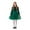 Green, variant on LUOGENLI Dress Ruffled Long Sleeved Dress Princess Party Performance Dress Children's Dress Starry Dress Maxi Skirt Set Summer Green 9-10 Years