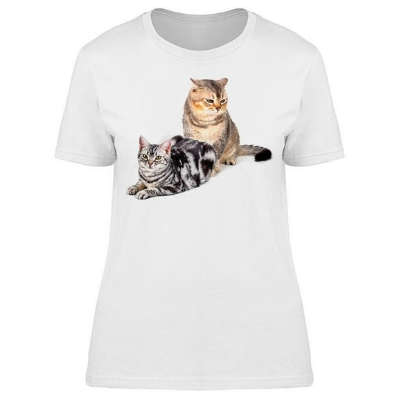 Shorthair Cats Relaxing T-Shirt Women -Image by Shutterstock, Female Small