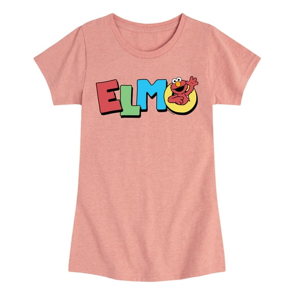 Sesame Street - Elmo - Girls Fitted Short Sleeve Graphic T-Shirt
