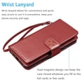 thumbnail image 6 of Tekcoo for iPhone 17 Case Wallet with ID Credit Card Holder for Women Men, Detachable Magnetic PU Leather Flip Wallet Phone Case for iphone 17 6.3" with Strap Kickstand Cover, Wine Red, 6 of 7