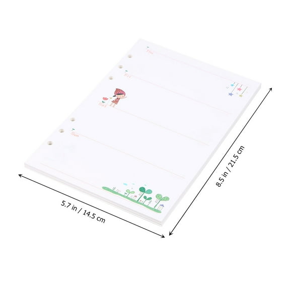 FUEENIRVA 45 Sheets Per Package College Ruled Filler Paper for Daily A5