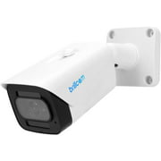 Brillcam UHD 4K 8MP 3X Motorized Optical Zoom Outdoor Camera, PoE Onvif Security IP Camera, 110ft Night Vision, H.265,