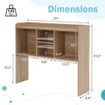 thumbnail image 2 of COBANA Desktop Bookshelf, Countertop Storage Hutch with 5 Shelves for Computer Desk, Desk Shelf for Top of Desk Organizer for Office Home Dorm, Wood, 2 of 9